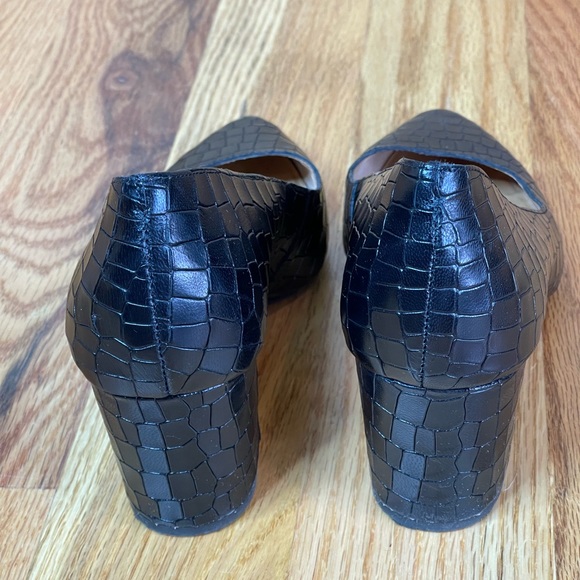 Corso Como Ryanna leather snake embossed pointed toe heels - Picture 2 of 14